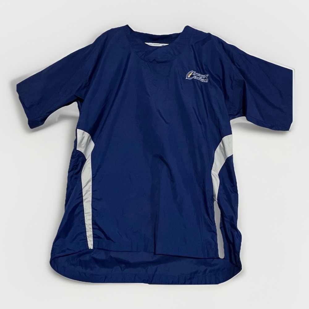 Chargers Baseball Easton Pullover Mens Size Medium Vented Zipper Pocket Blue
